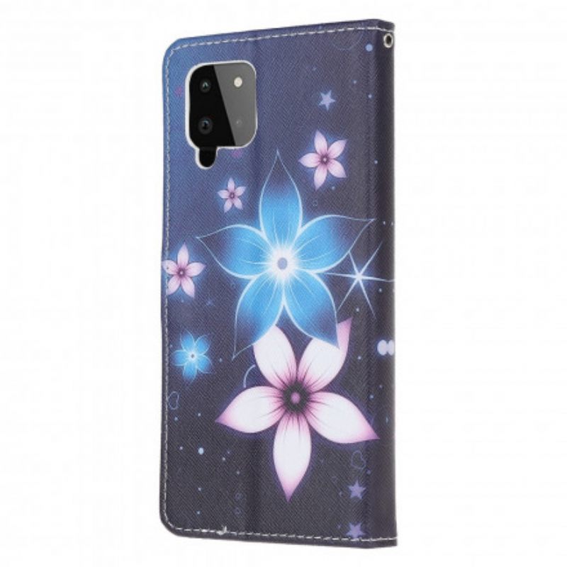 Kotelot Samsung Galaxy A22 4G Suojaketju Kuori Lunar Strap Flowers