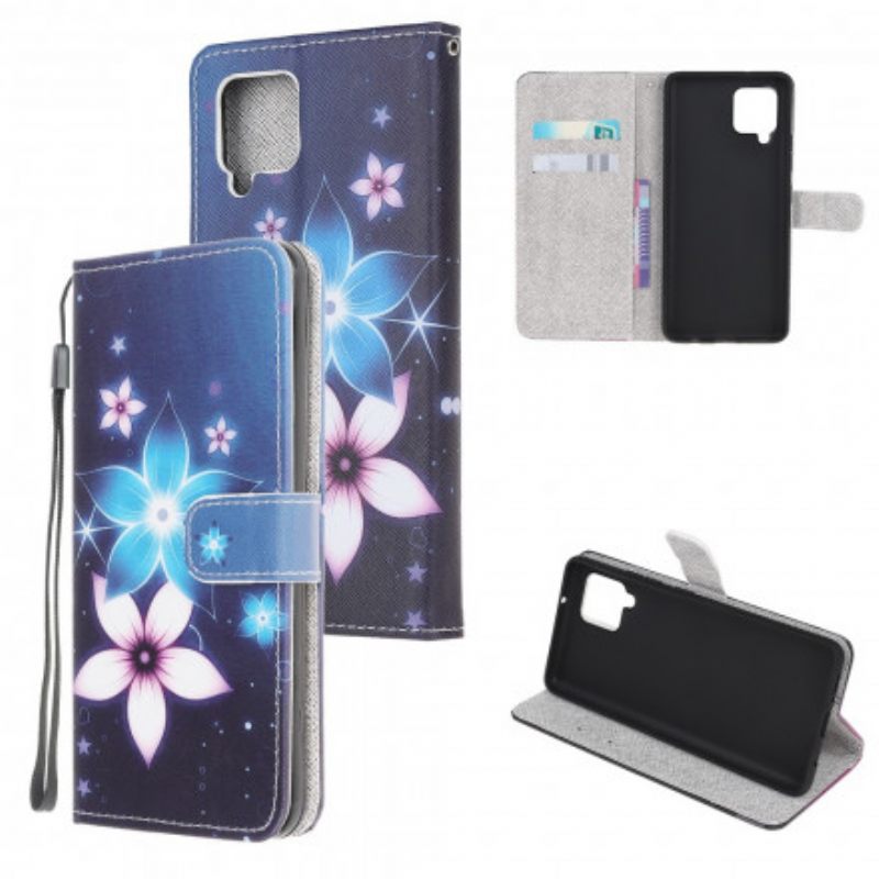 Kotelot Samsung Galaxy A22 4G Suojaketju Kuori Lunar Strap Flowers