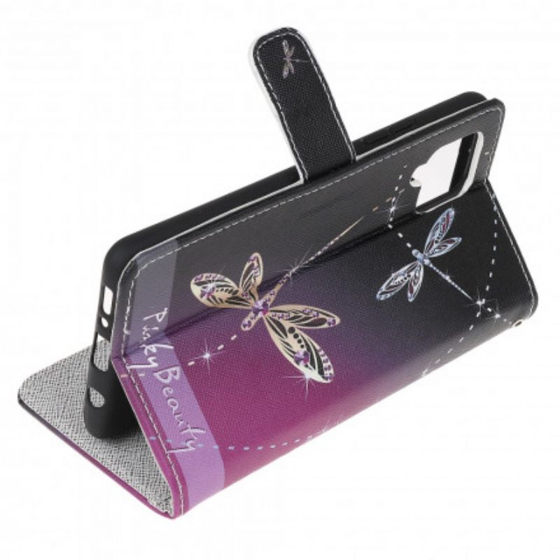 Kotelot Samsung Galaxy A22 4G Suojaketju Kuori Strappy Dragonflies