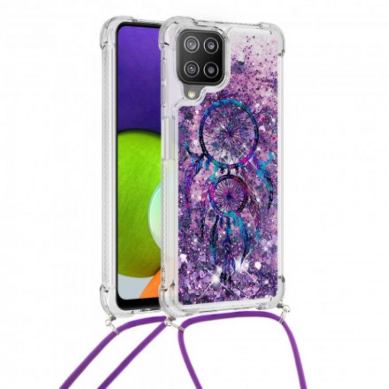 Kuori Samsung Galaxy A22 4G Kiristysnyörillä Dreamcatcher Glitter Kiristysnauha