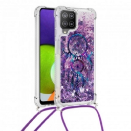 Kuori Samsung Galaxy A22 4G Kiristysnyörillä Dreamcatcher Glitter Kiristysnauha