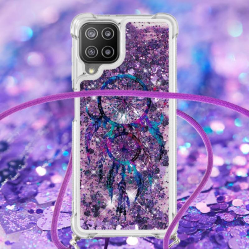 Kuori Samsung Galaxy A22 4G Kiristysnyörillä Dreamcatcher Glitter Kiristysnauha