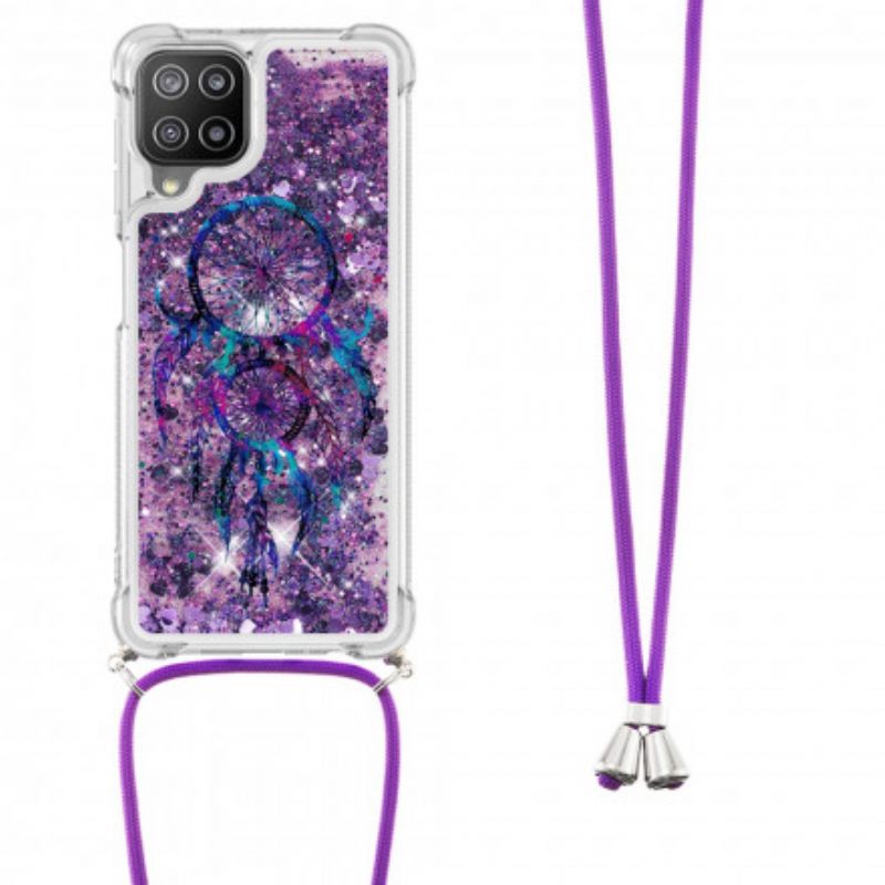 Kuori Samsung Galaxy A22 4G Kiristysnyörillä Dreamcatcher Glitter Kiristysnauha