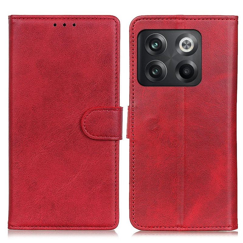 Flip Case OnePlus 10T 5G Matta Keinonahkaa