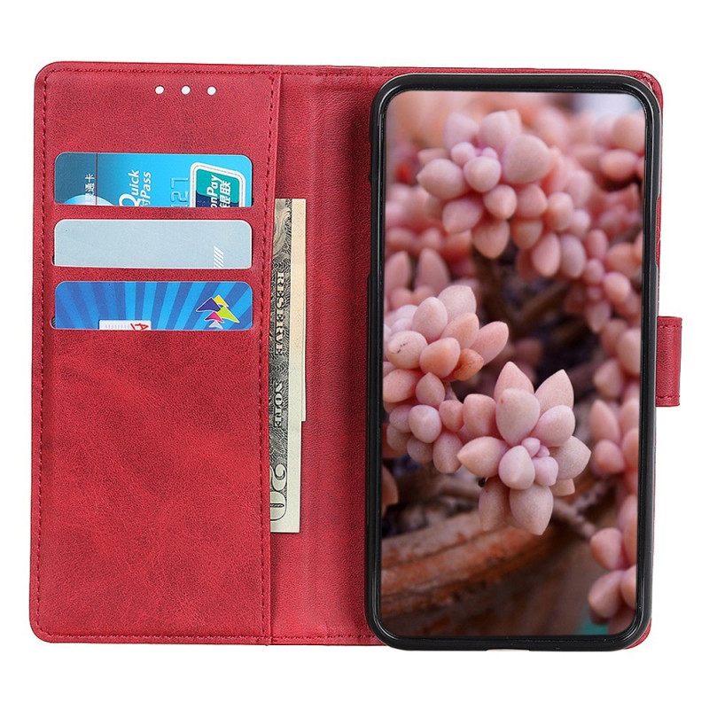 Flip Case OnePlus 10T 5G Matta Keinonahkaa