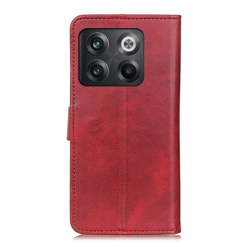 Flip Case OnePlus 10T 5G Matta Keinonahkaa