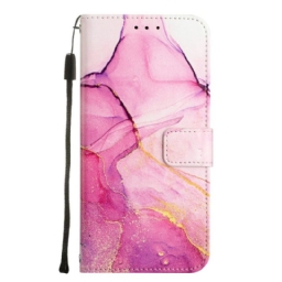 Flip Case OnePlus 10T 5G Suojaketju Kuori Strip Marble