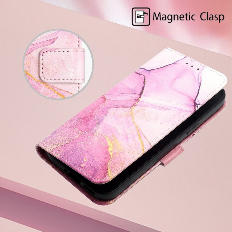 Flip Case OnePlus 10T 5G Suojaketju Kuori Strip Marble