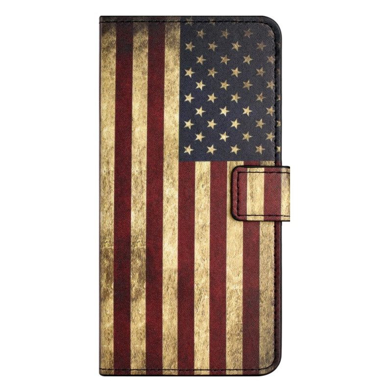 Flip Case OnePlus 10T 5G Vintage Amerikan Lippu