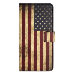 Flip Case OnePlus 10T 5G Vintage Amerikan Lippu