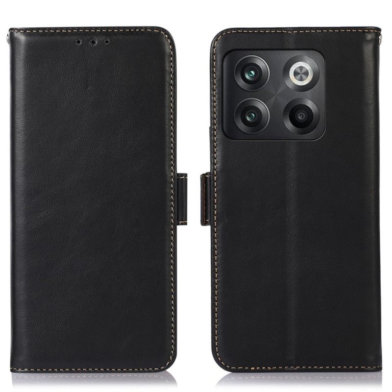 Kotelot OnePlus 10T 5G Genuine Leather Rfid-toiminto