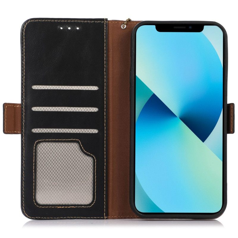 Kotelot OnePlus 10T 5G Genuine Leather Rfid-toiminto