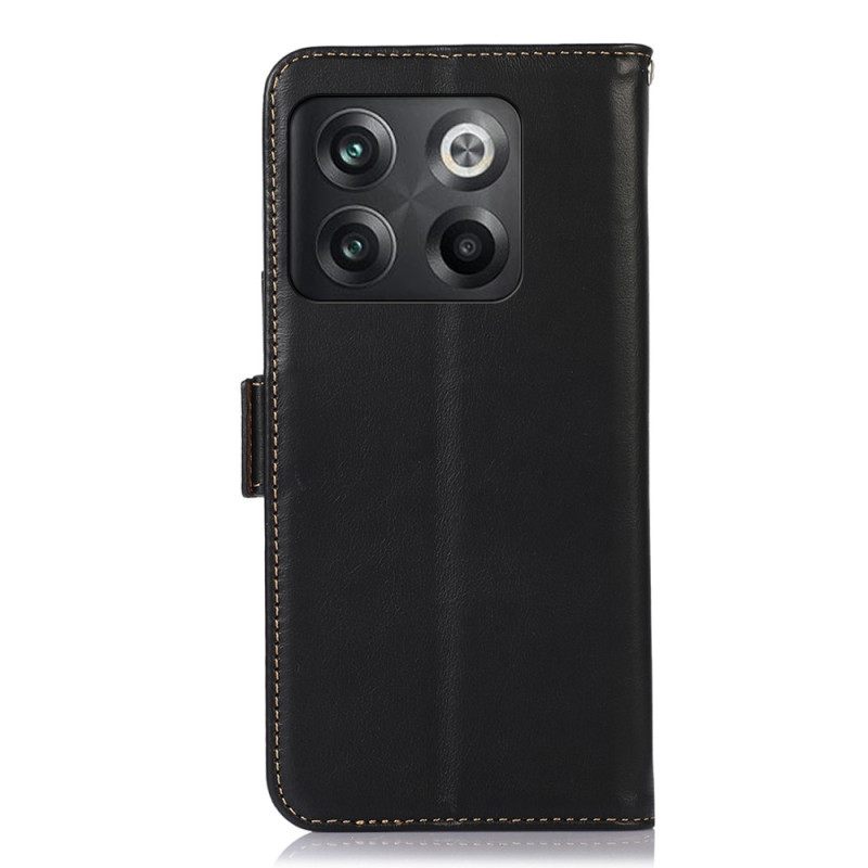 Kotelot OnePlus 10T 5G Genuine Leather Rfid-toiminto