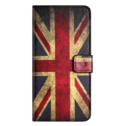 Nahkakotelo OnePlus 10T 5G Vintage Britannian Lippu