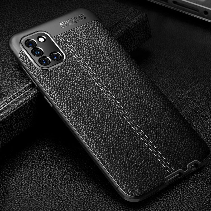 Case Samsung Galaxy A31 Double Line Litchi Leather Effect