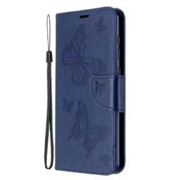 Flip Case Samsung Galaxy A31 Butterflies In Flight With Lanyard