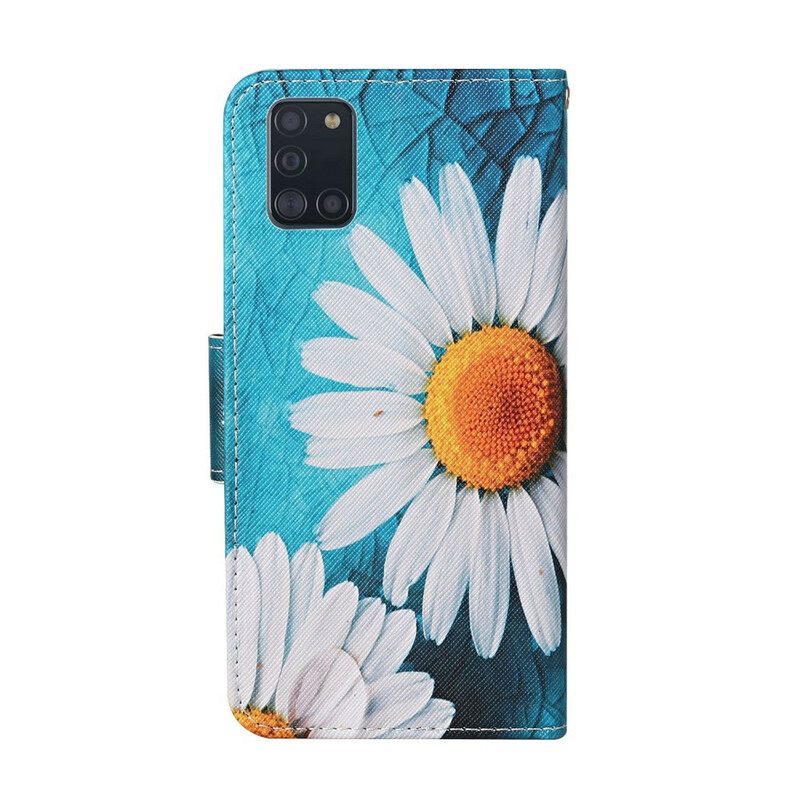 Kotelot Samsung Galaxy A31 Masterful Flowers Hihnalla