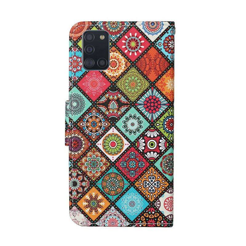 Kotelot Samsung Galaxy A31 Patchwork Mandalas Kaulanauhalla