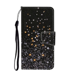 Kotelot Samsung Galaxy A31 Stars And Sequins With Lanyard