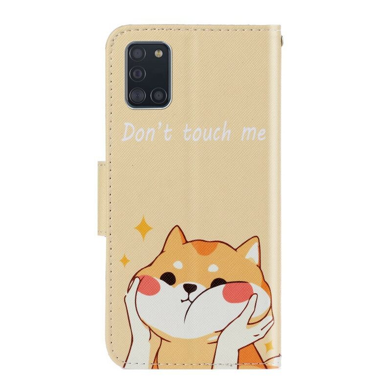 Kotelot Samsung Galaxy A31 Suojaketju Kuori Cat Don't Touch Me Strappy