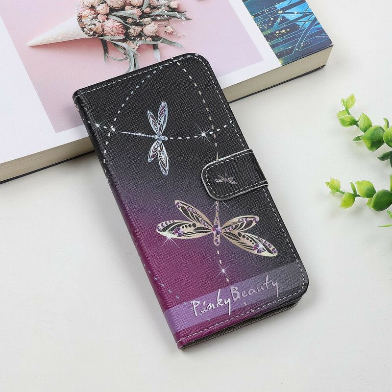 Kotelot Samsung Galaxy A31 Suojaketju Kuori Strappy Dragonflies