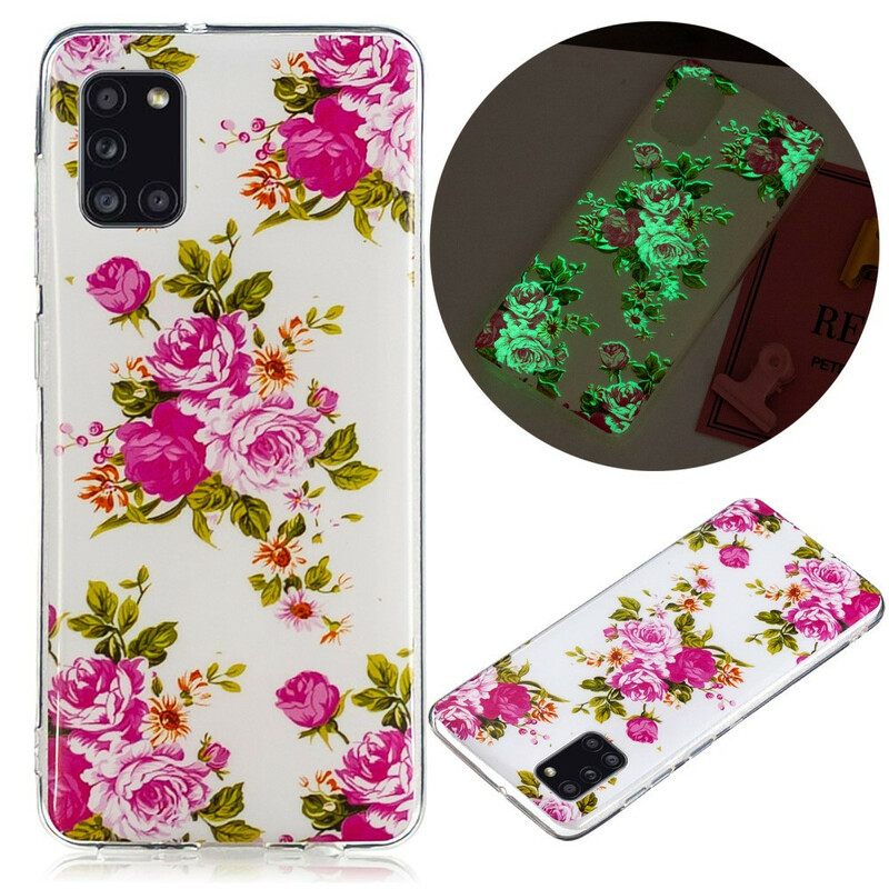 Kuori Samsung Galaxy A31 Fluorescent Liberty Flowers