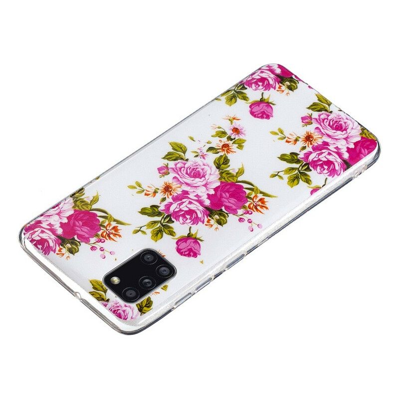 Kuori Samsung Galaxy A31 Fluorescent Liberty Flowers