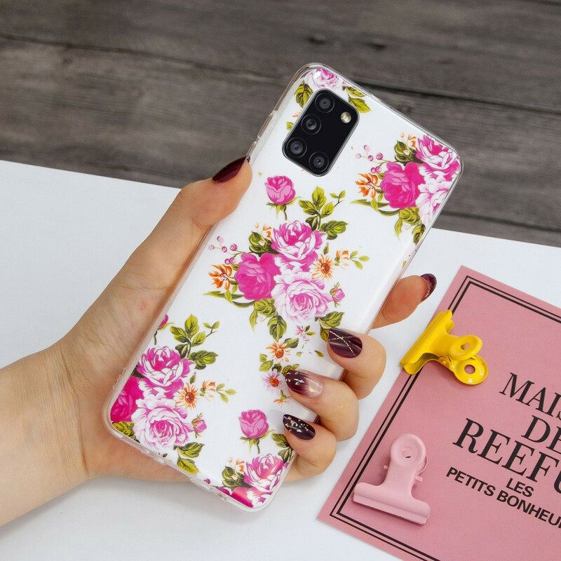 Kuori Samsung Galaxy A31 Fluorescent Liberty Flowers