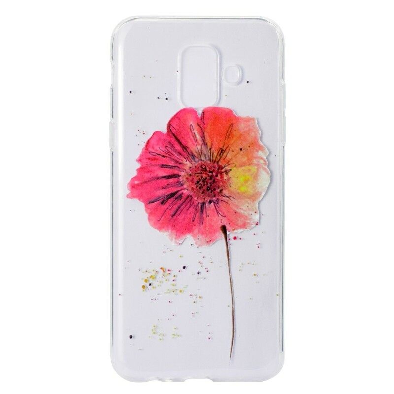 Case Samsung Galaxy A6 Saumaton Akvarellikukkakuvio