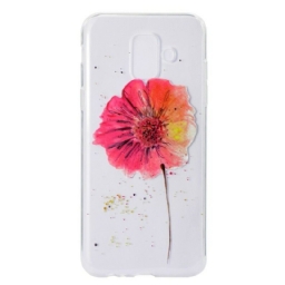 Case Samsung Galaxy A6 Saumaton Akvarellikukkakuvio