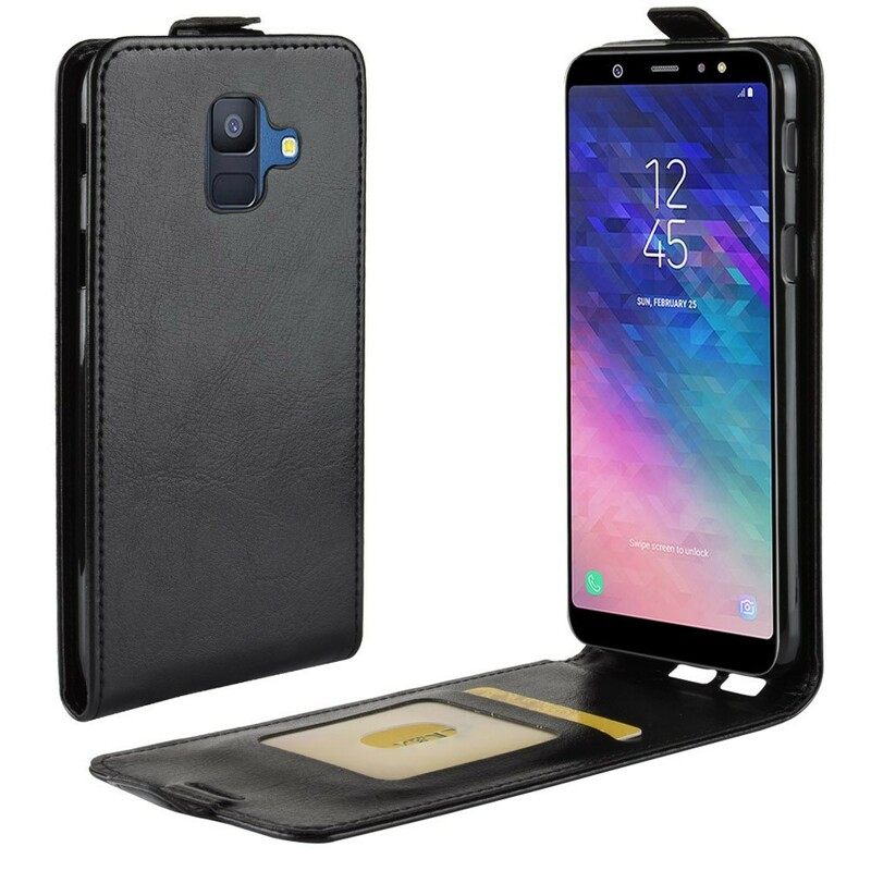 Flip Case Samsung Galaxy A6 Kotelot Flip Taitettava Nahkaefekti