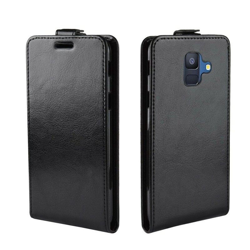 Flip Case Samsung Galaxy A6 Kotelot Flip Taitettava Nahkaefekti