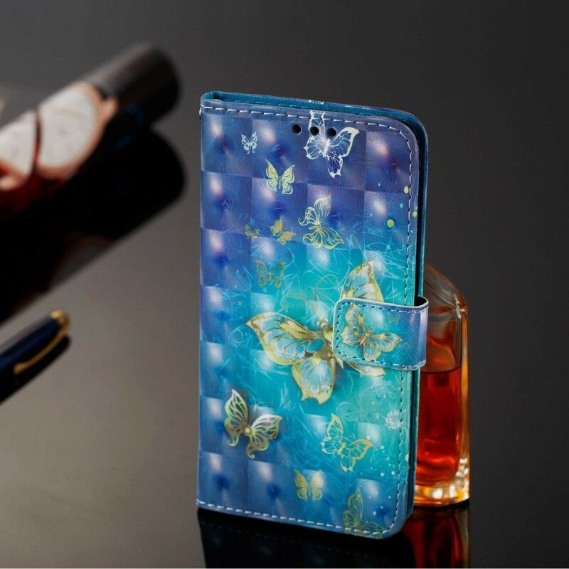 Kotelot Samsung Galaxy A6 3d Golden Butterflies