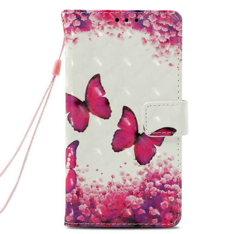 Kotelot Samsung Galaxy A6 3d Red Butterflies