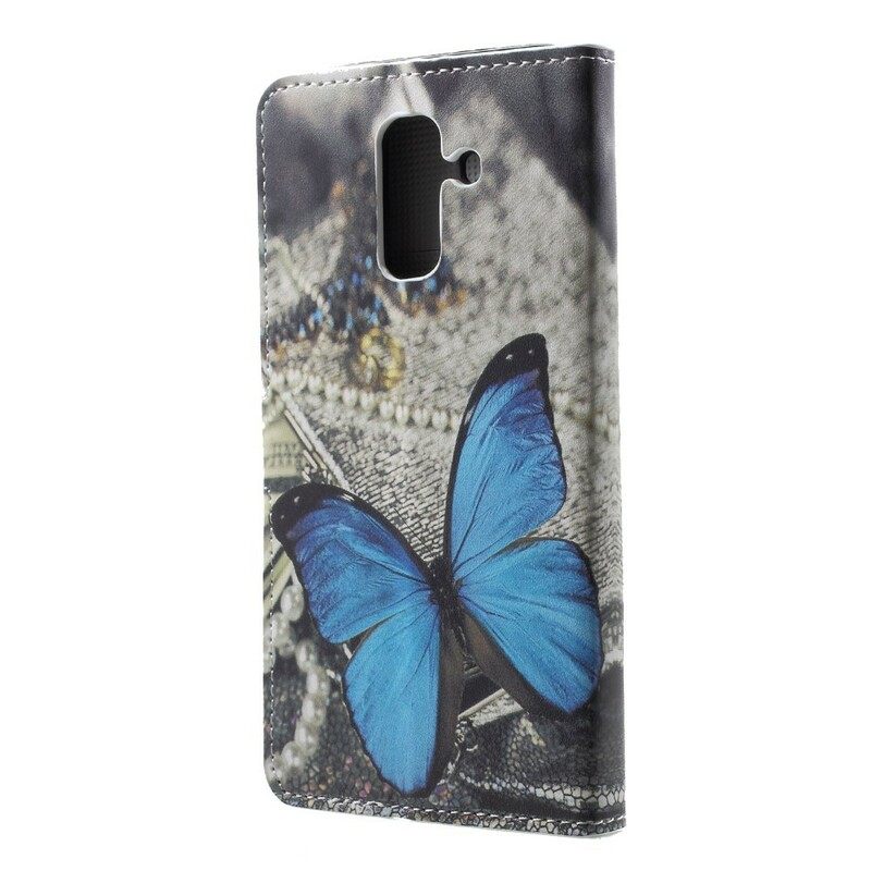 Kotelot Samsung Galaxy A6 Blue Butterfly