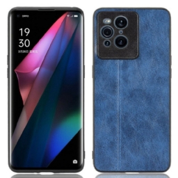 Case Oppo Find X3 Pro Couture-nahkaefekti