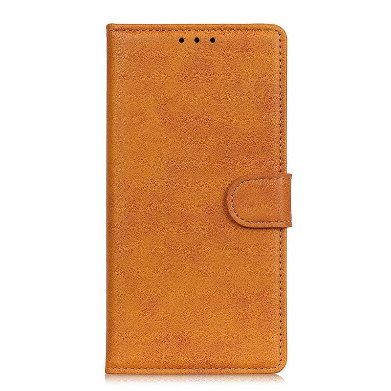 Flip Case Oppo Find X3 Pro Matta Vintage-nahkaefekti