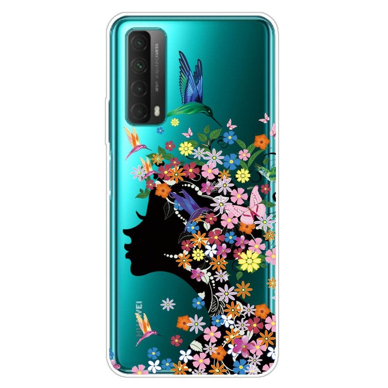 Case Huawei P Smart 2021 Läpinäkyvä Kukkatyttö