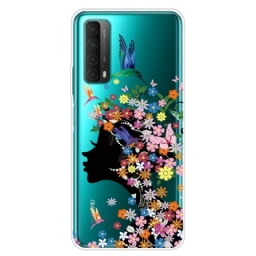 Case Huawei P Smart 2021 Läpinäkyvä Kukkatyttö