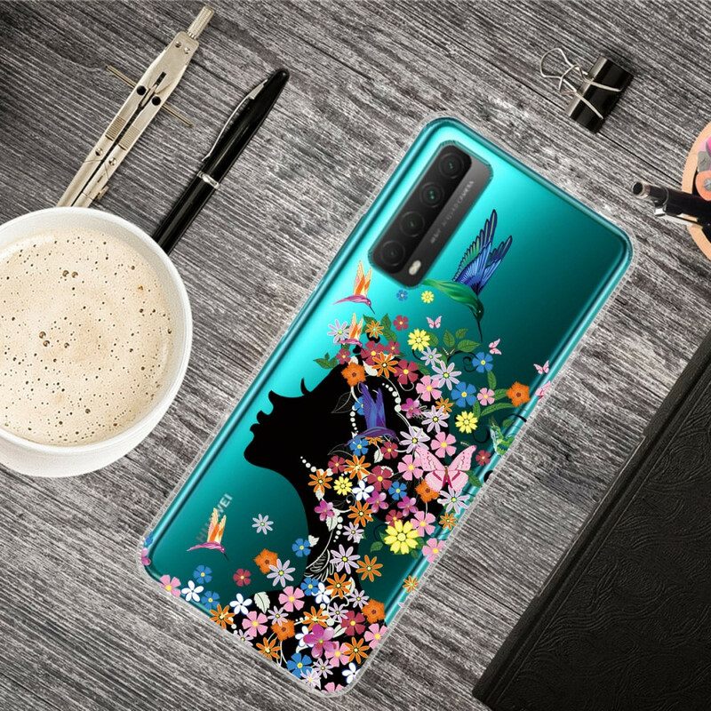 Case Huawei P Smart 2021 Läpinäkyvä Kukkatyttö