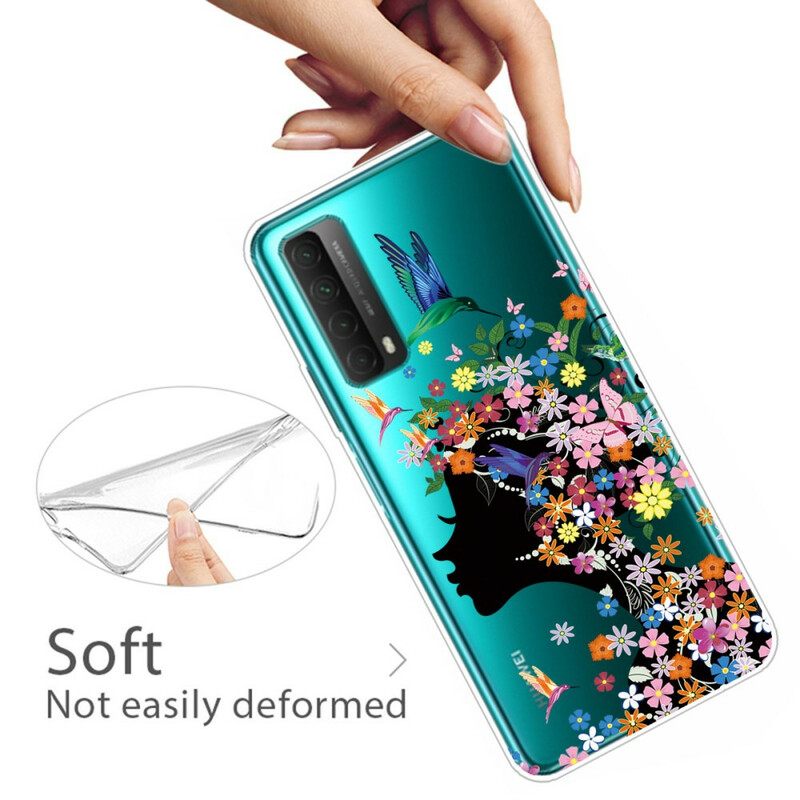 Case Huawei P Smart 2021 Läpinäkyvä Kukkatyttö