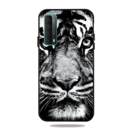 Case Huawei P Smart 2021 Mustavalkoinen Tiikeri