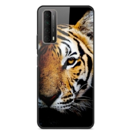 Case Huawei P Smart 2021 Realistic Tiger Tempered Glass