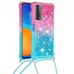 Case Huawei P Smart 2021 Silikonipaljetteja Ja Johto