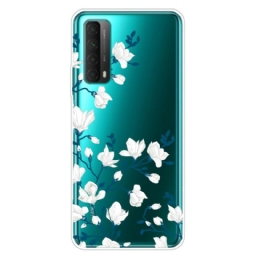 Case Huawei P Smart 2021 Valkoiset Kukat