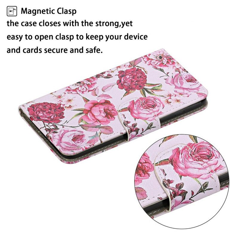 Flip Case Huawei P Smart 2021 Masterful Flowers Hihnalla