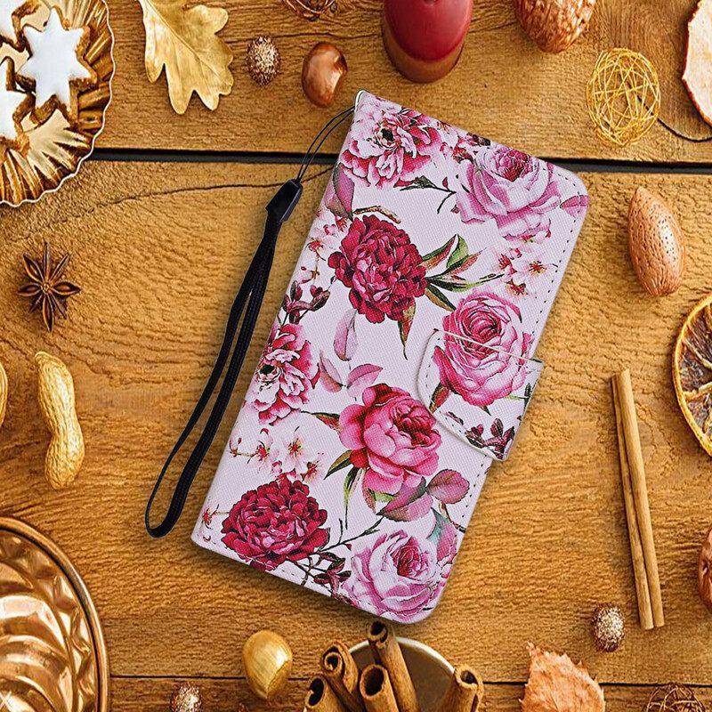 Flip Case Huawei P Smart 2021 Masterful Flowers Hihnalla