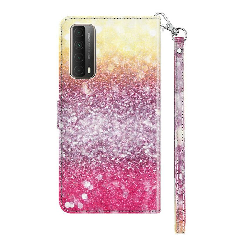 Kotelot Huawei P Smart 2021 Magenta Glitter Gradient