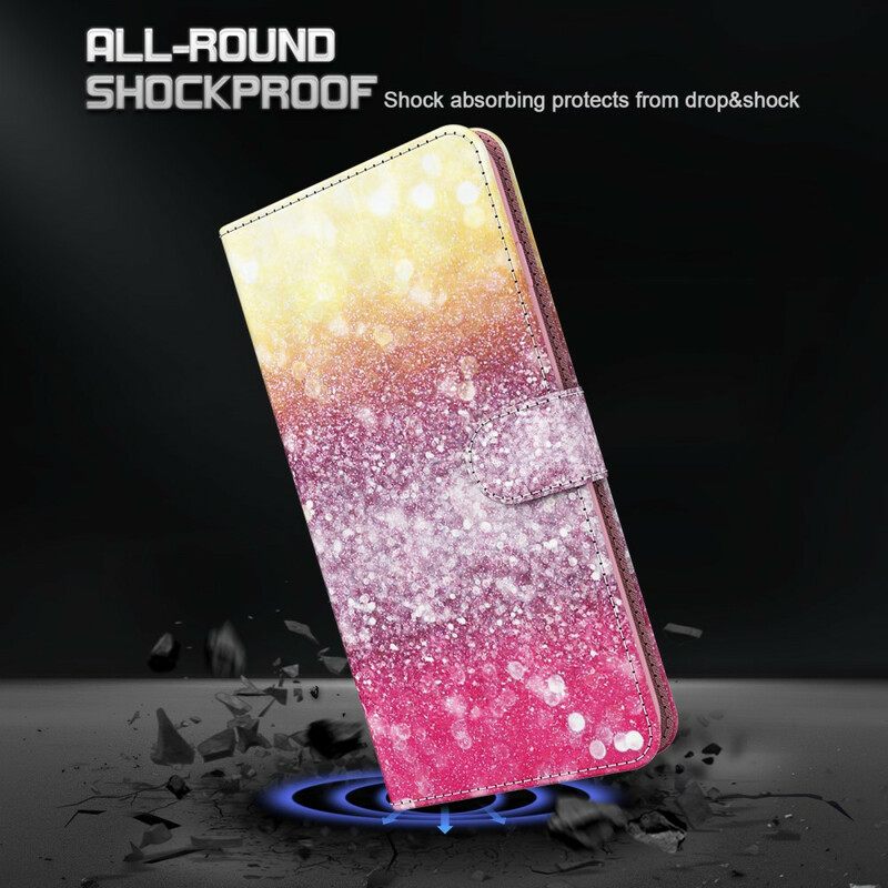 Kotelot Huawei P Smart 2021 Magenta Glitter Gradient