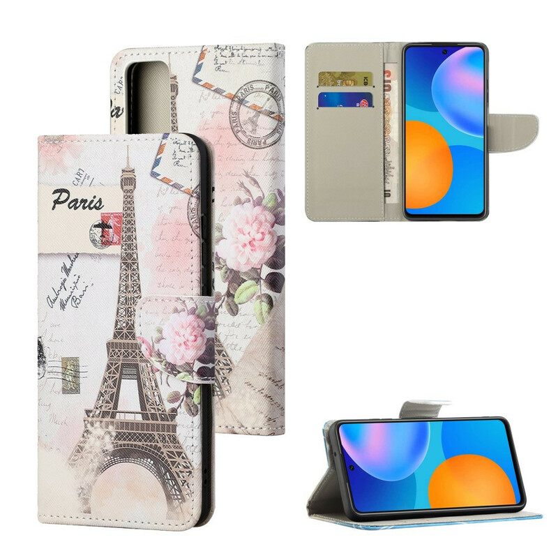 Kotelot Huawei P Smart 2021 Retro Eiffel-torni